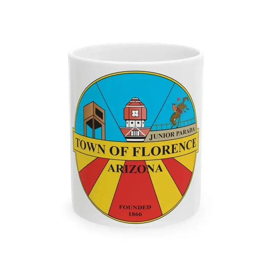 Flag of Florence Arizona (United States) White Coffee Mug 11oz - Go Mug Yourself