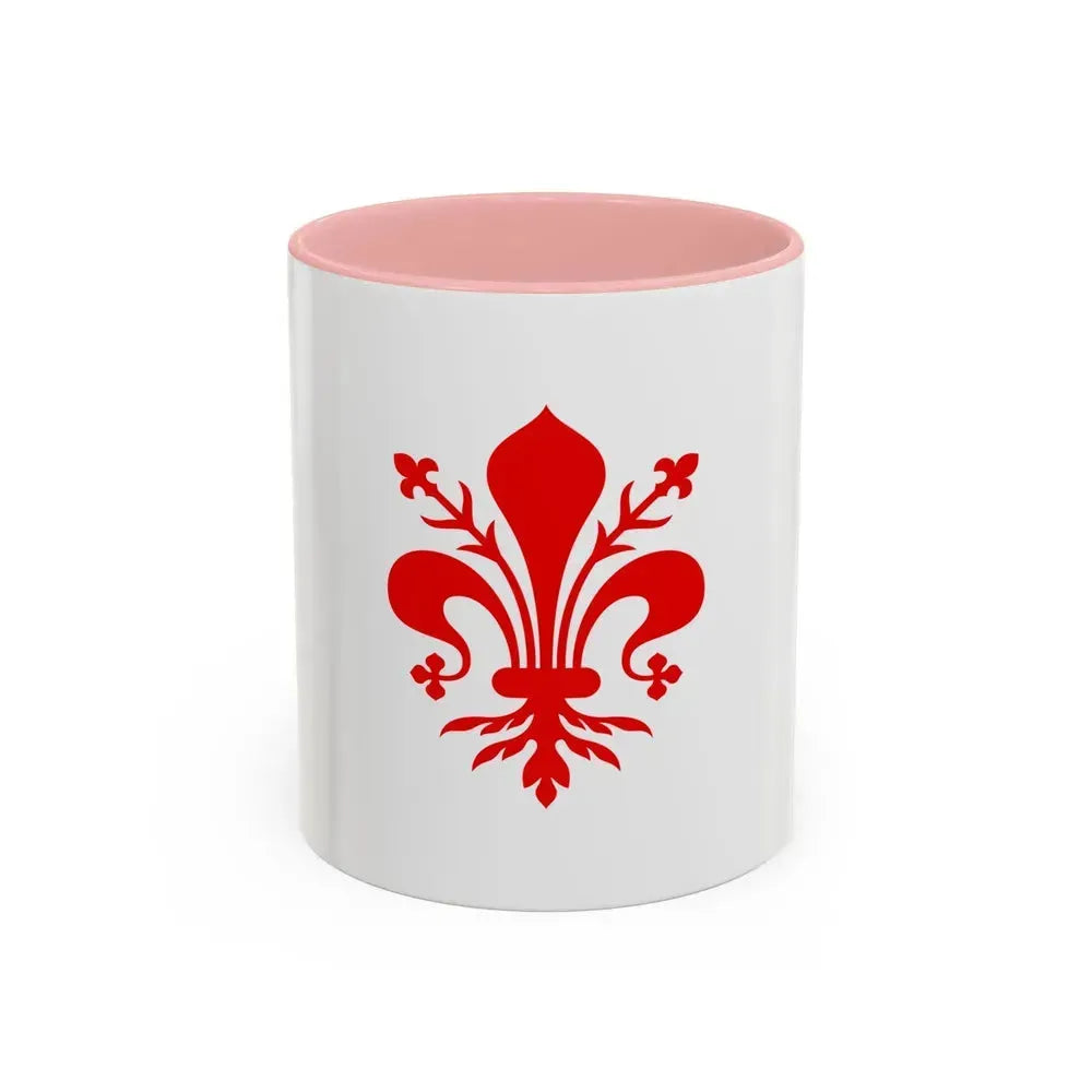 Flag of Florence Italy - Accent Coffee Mug 11oz Pink - Go Mug Yourself