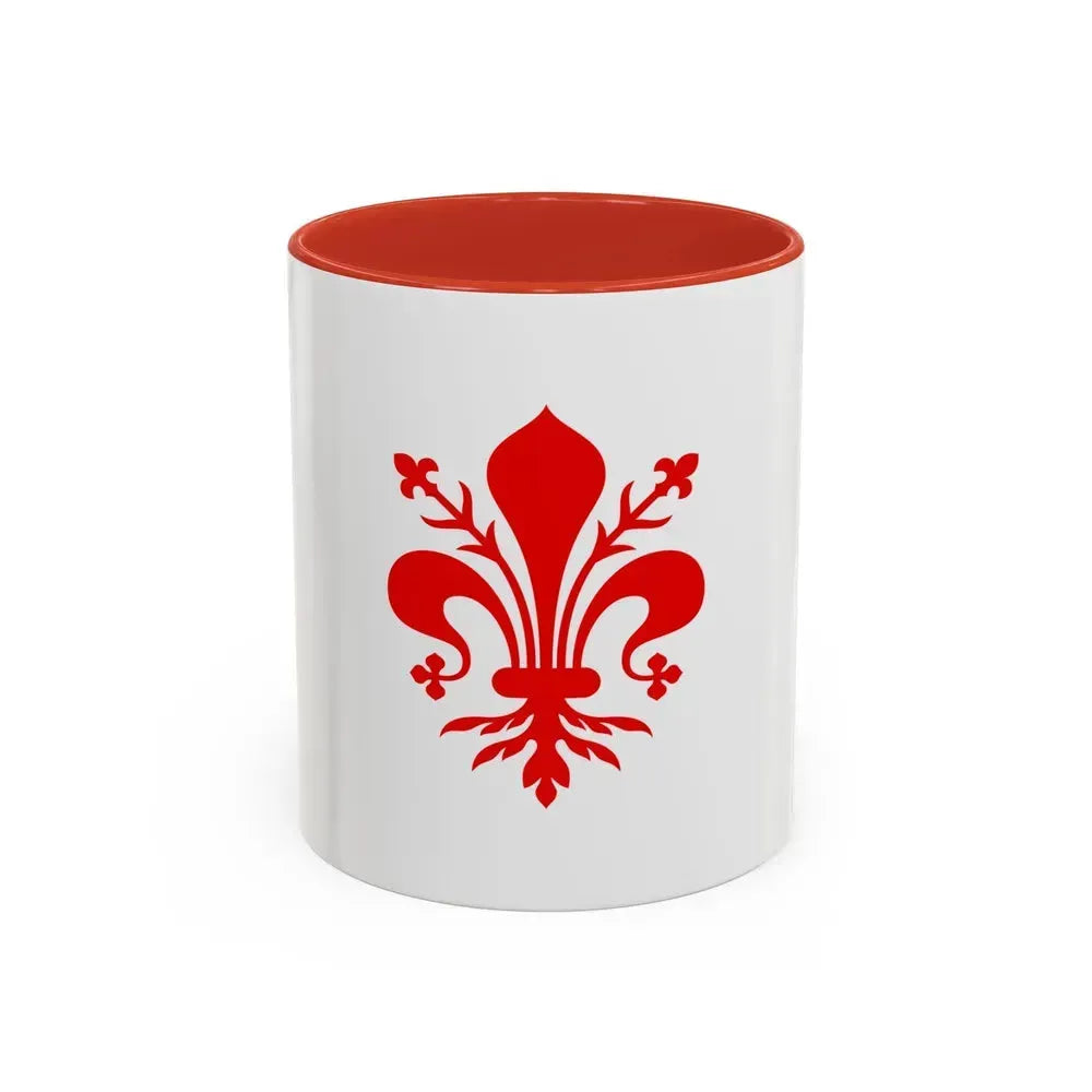 Flag of Florence Italy - Accent Coffee Mug 11oz Red - Go Mug Yourself