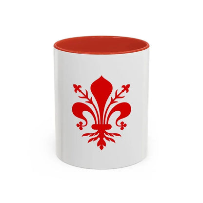 Flag of Florence Italy - Accent Coffee Mug 11oz Red - Go Mug Yourself