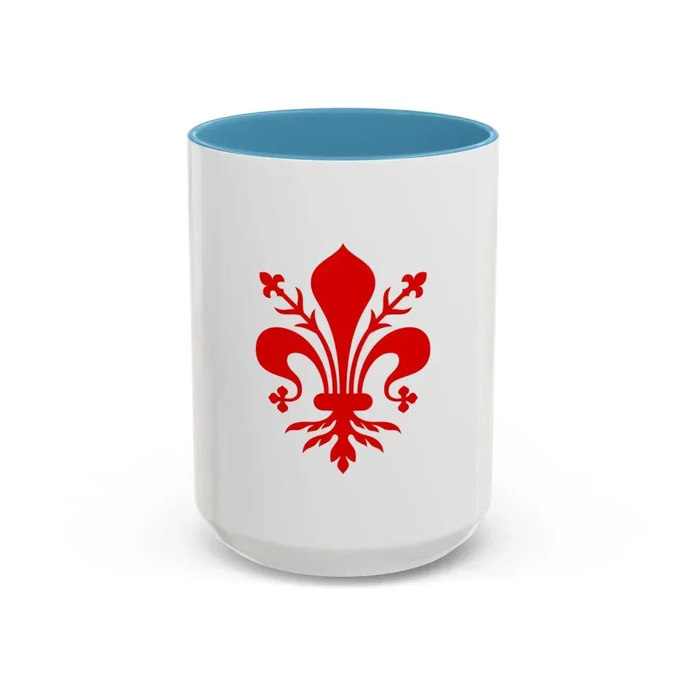 Flag of Florence Italy - Accent Coffee Mug 15oz Light Blue - Go Mug Yourself