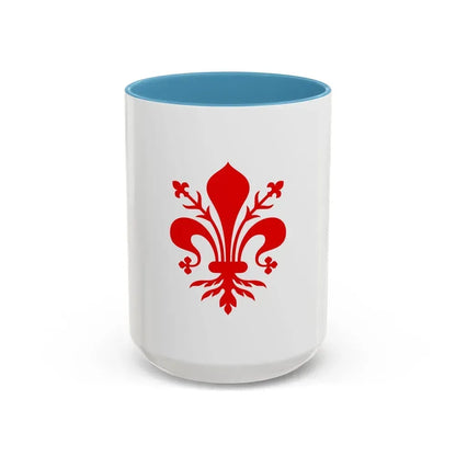 Flag of Florence Italy - Accent Coffee Mug 15oz Light Blue - Go Mug Yourself