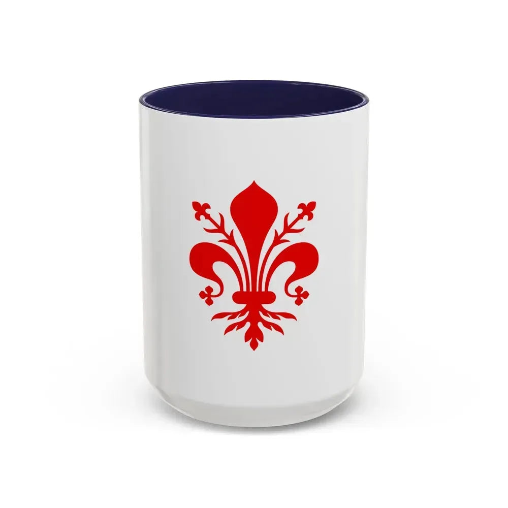 Flag of Florence Italy - Accent Coffee Mug 15oz Navy - Go Mug Yourself