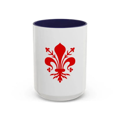 Flag of Florence Italy - Accent Coffee Mug 15oz Navy - Go Mug Yourself