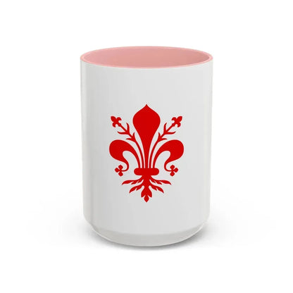 Flag of Florence Italy - Accent Coffee Mug 15oz Pink - Go Mug Yourself