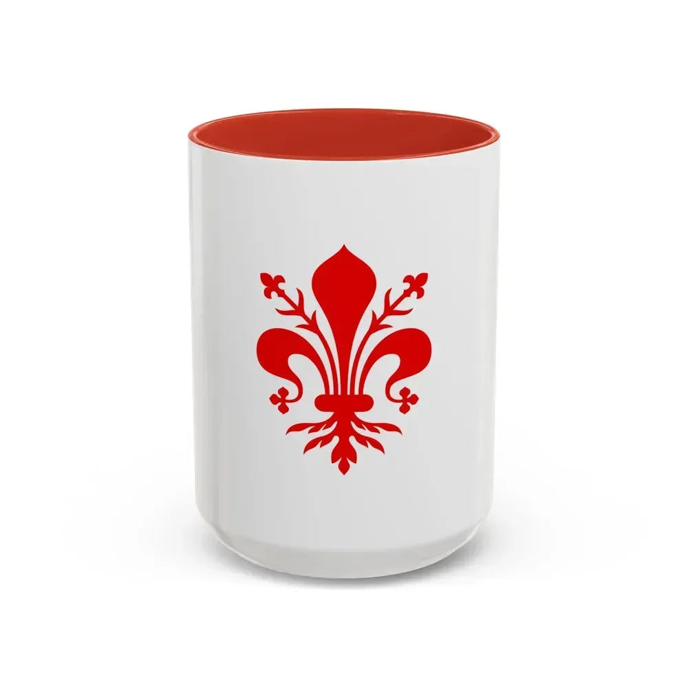 Flag of Florence Italy - Accent Coffee Mug 15oz Red - Go Mug Yourself