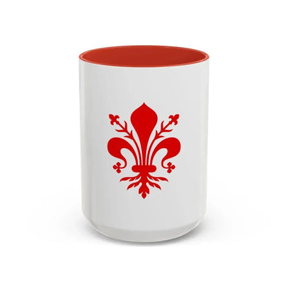 Flag of Florence Italy - Accent Coffee Mug 15oz Red - Go Mug Yourself