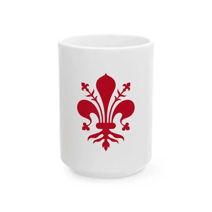 Flag of Florence (Italy) White Coffee Mug 15oz - Go Mug Yourself