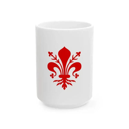 Flag of Florence Italy - White Coffee Mug 15oz - Go Mug Yourself
