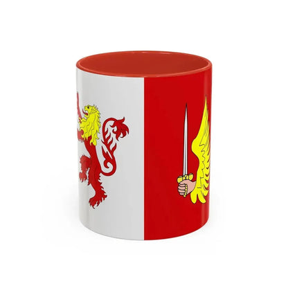 Flag of Floriana 1993 to 2006 Malta - Accent Coffee Mug 11oz Red - Go Mug Yourself