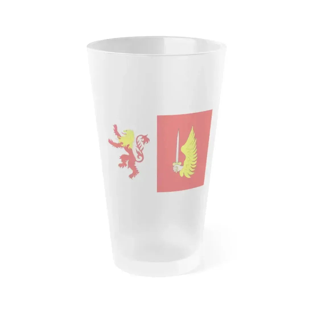 Flag of Floriana 1993 to 2006 Malta - Frosted Pint Glass 16oz 16oz Frosted - Go Mug Yourself