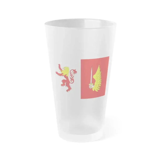 Flag of Floriana 1993 to 2006 Malta - Frosted Pint Glass 16oz 16oz Frosted - Go Mug Yourself