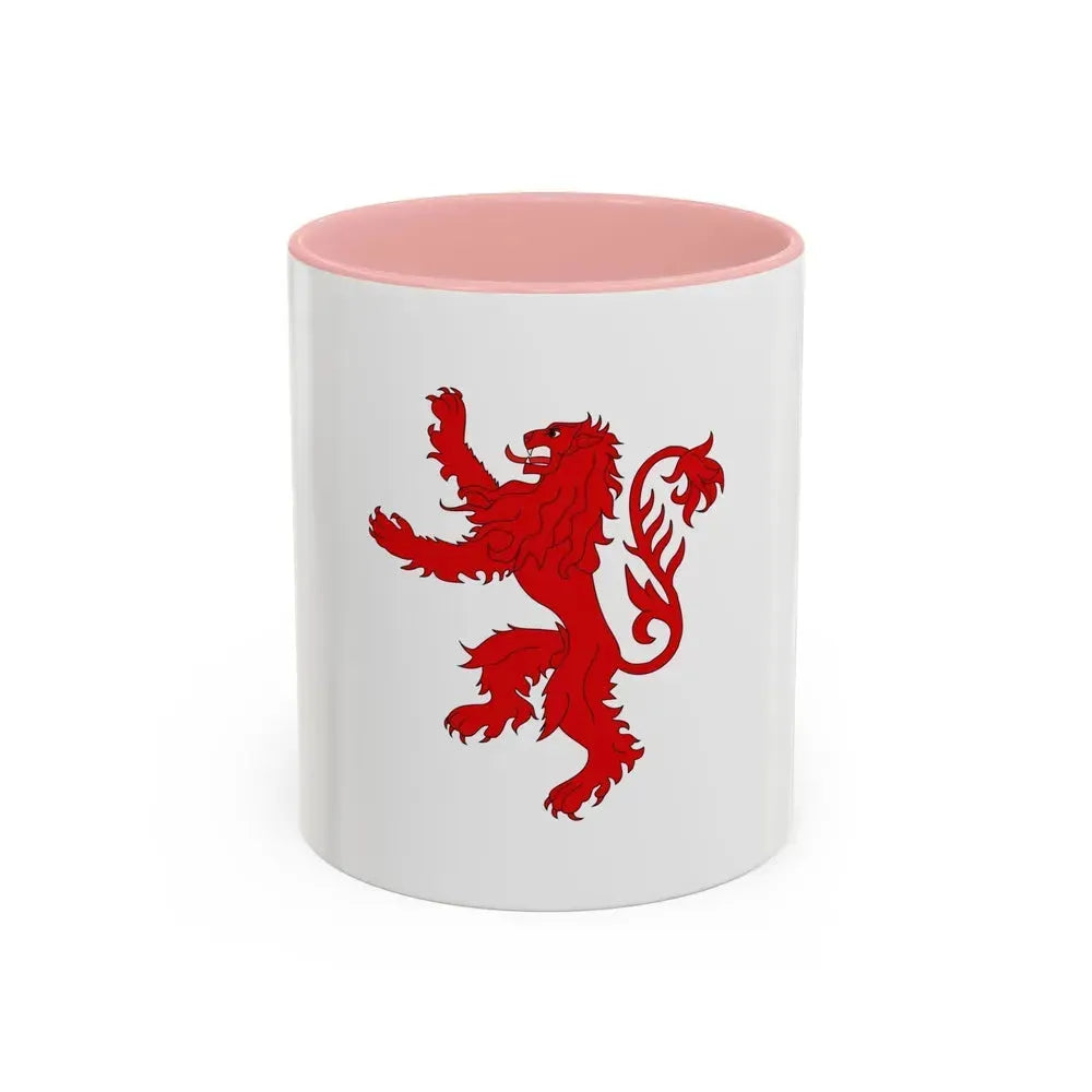Flag of Floriana Malta - Accent Coffee Mug 11oz Pink - Go Mug Yourself