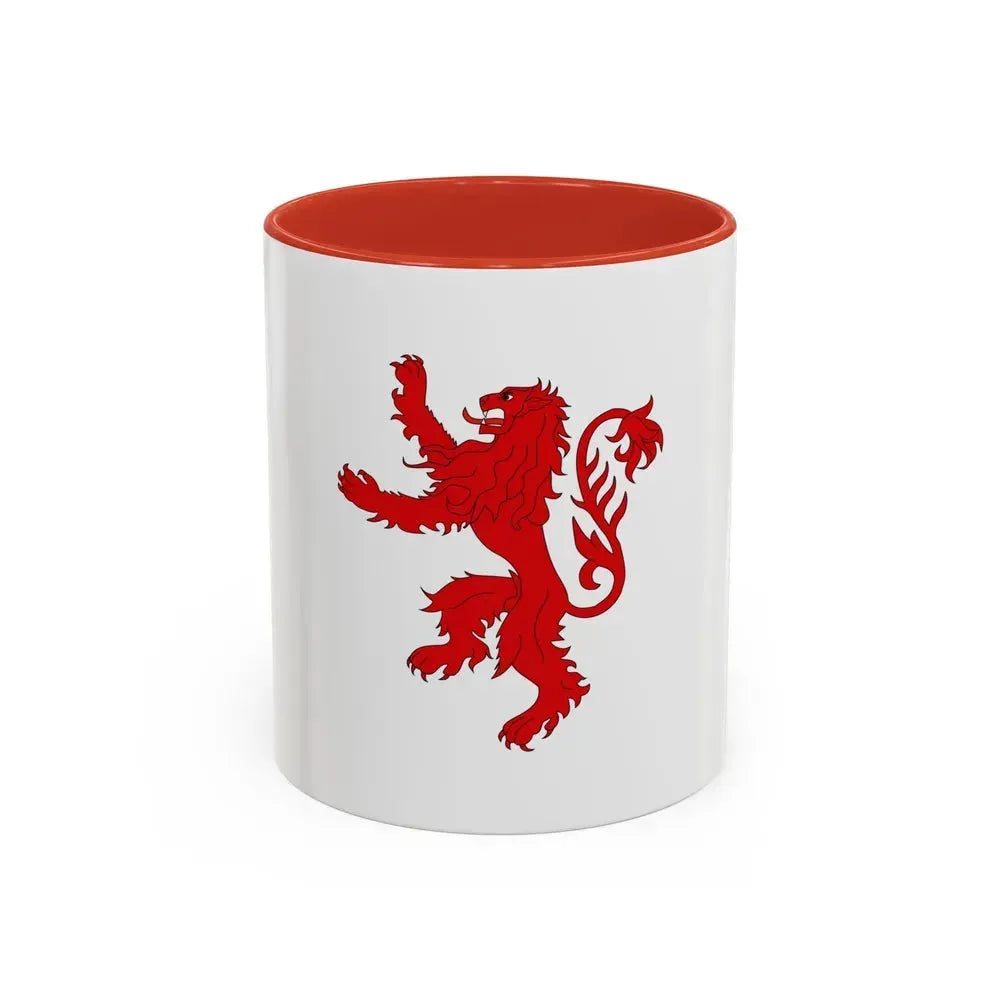 Flag of Floriana Malta - Accent Coffee Mug 11oz Red - Go Mug Yourself