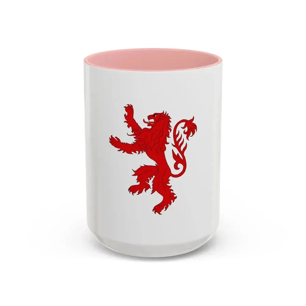 Flag of Floriana Malta - Accent Coffee Mug 15oz Pink - Go Mug Yourself