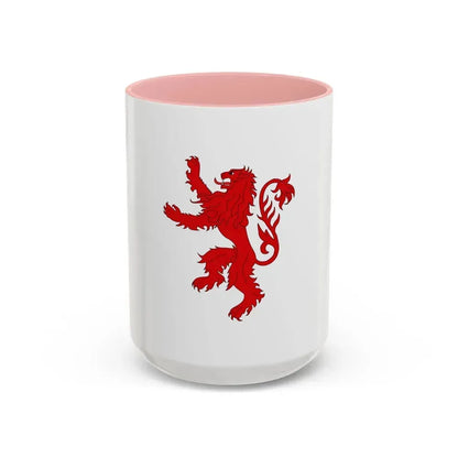 Flag of Floriana Malta - Accent Coffee Mug 15oz Pink - Go Mug Yourself