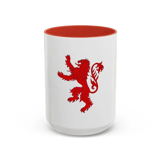 Flag of Floriana Malta - Accent Coffee Mug 15oz Red - Go Mug Yourself