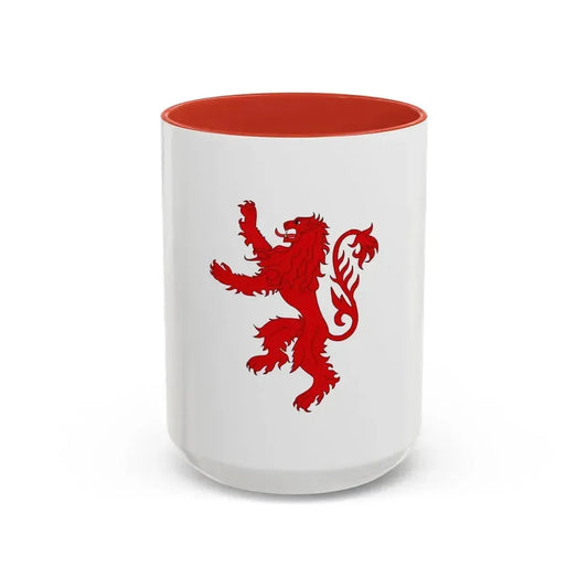 Flag of Floriana Malta - Accent Coffee Mug 15oz Red - Go Mug Yourself