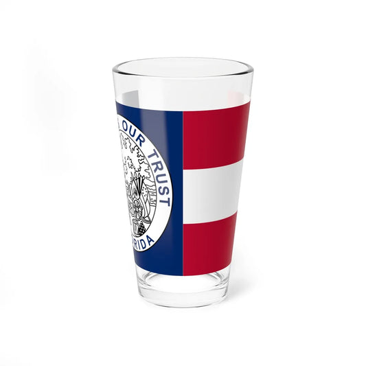 Flag of Florida 1861-1865 (United States) Pint Glass 16oz 16oz - Go Mug Yourself