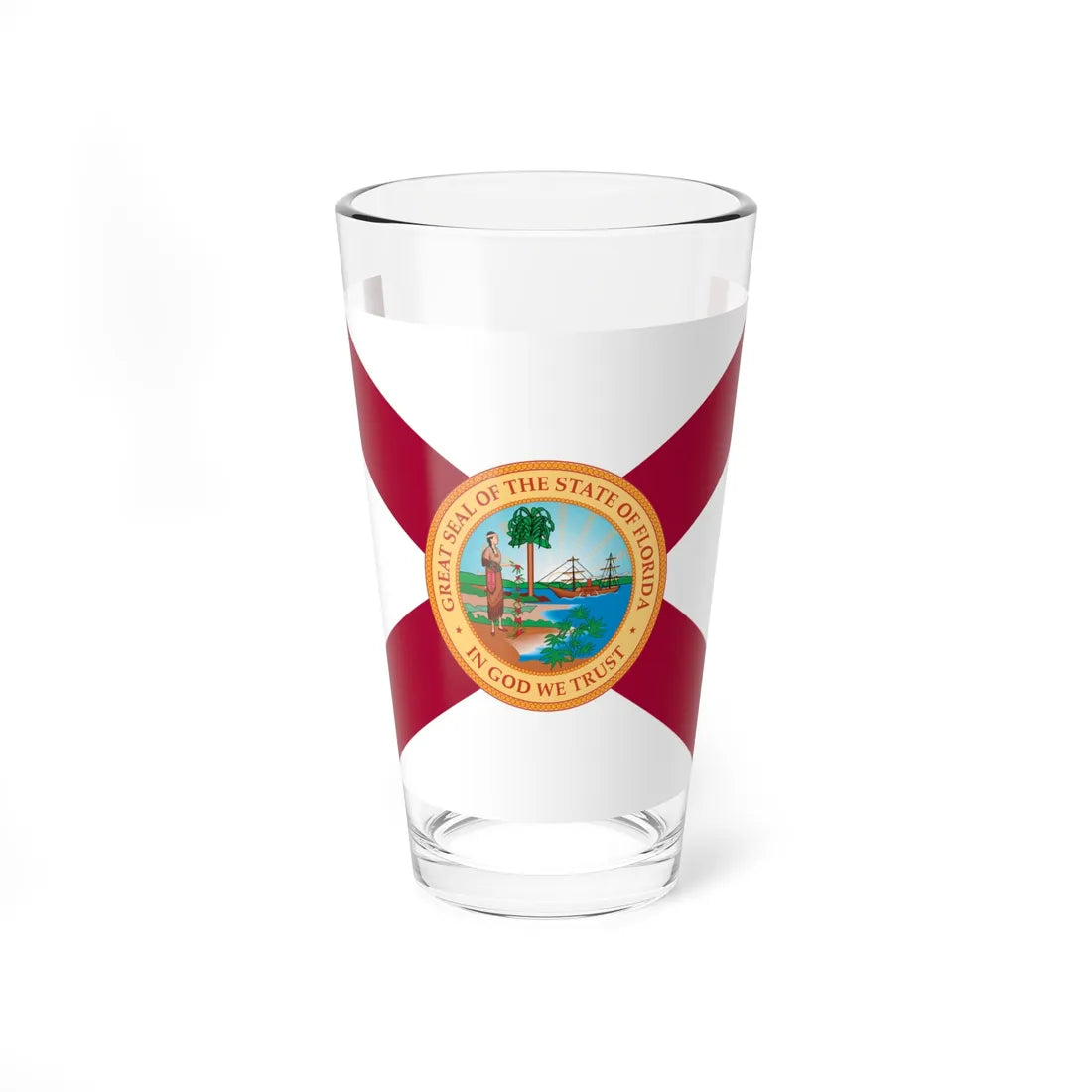 Flag of Florida 1900-1985 (United States) Pint Glass 16oz 16oz - Go Mug Yourself