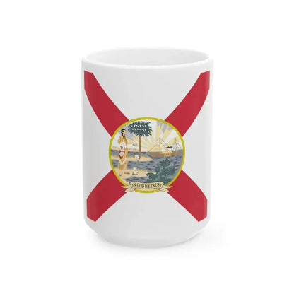 Flag of Florida 1900 (United States) White Coffee Mug 15oz - Go Mug Yourself