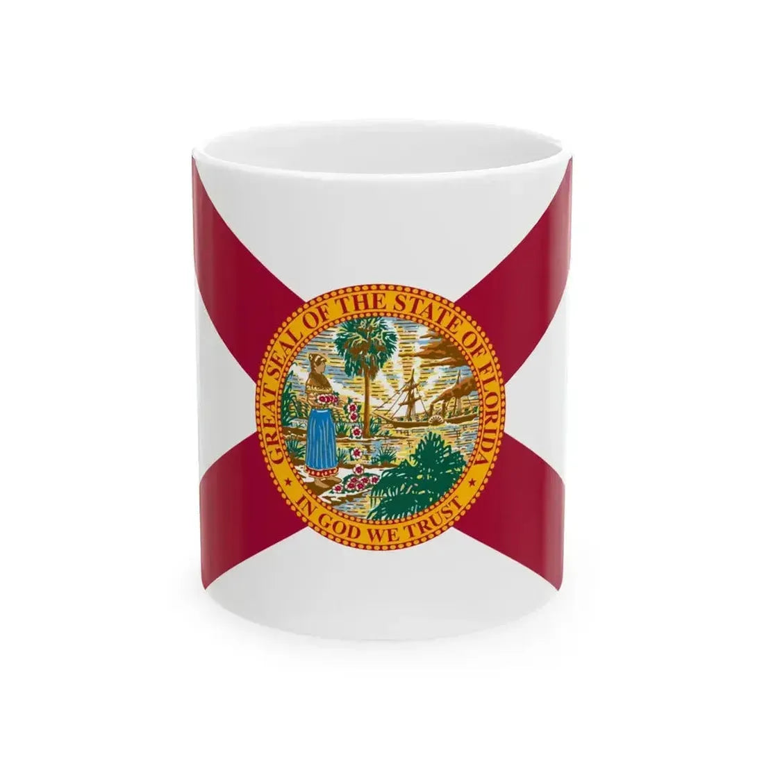 Flag of Florida 3-2 (United States) White Coffee Mug 11oz - Go Mug Yourself