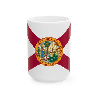 Flag of Florida 3-2 (United States) White Coffee Mug 15oz - Go Mug Yourself