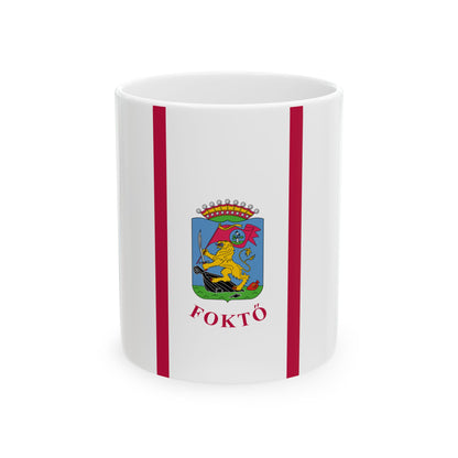 Flag of Fokto ceremonial (Hungary) White Coffee Mug-11oz-Go Mug Yourself