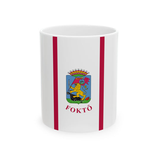 Flag of Fokto ceremonial (Hungary) White Coffee Mug-11oz-Go Mug Yourself