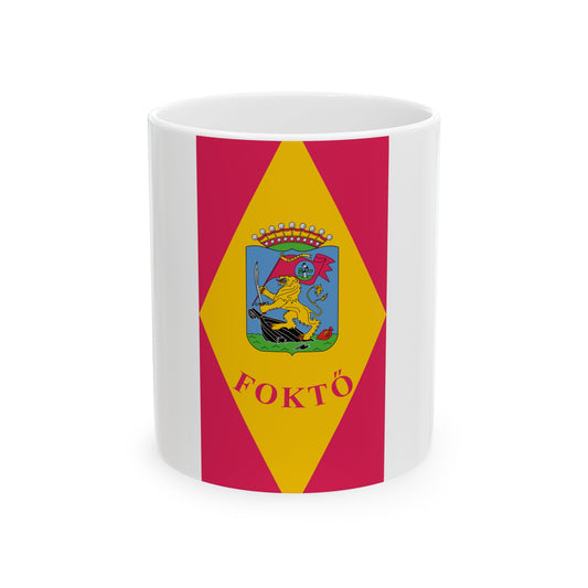 Flag of Fokto (Hungary) White Coffee Mug-11oz-Go Mug Yourself