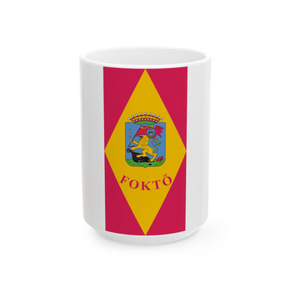 Flag of Fokto (Hungary) White Coffee Mug-15oz-Go Mug Yourself