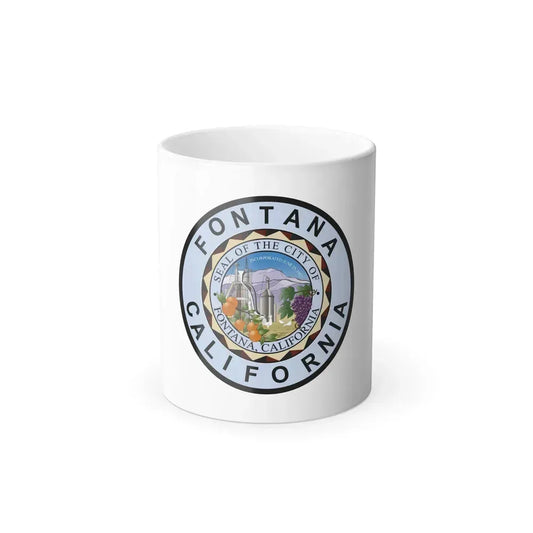 Flag of Fontana, California - Color Changing Coffee Mug 11oz - Go Mug Yourself