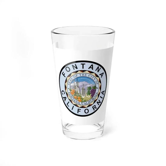 Flag of Fontana, California - Pint Glass 16oz 16oz - Go Mug Yourself