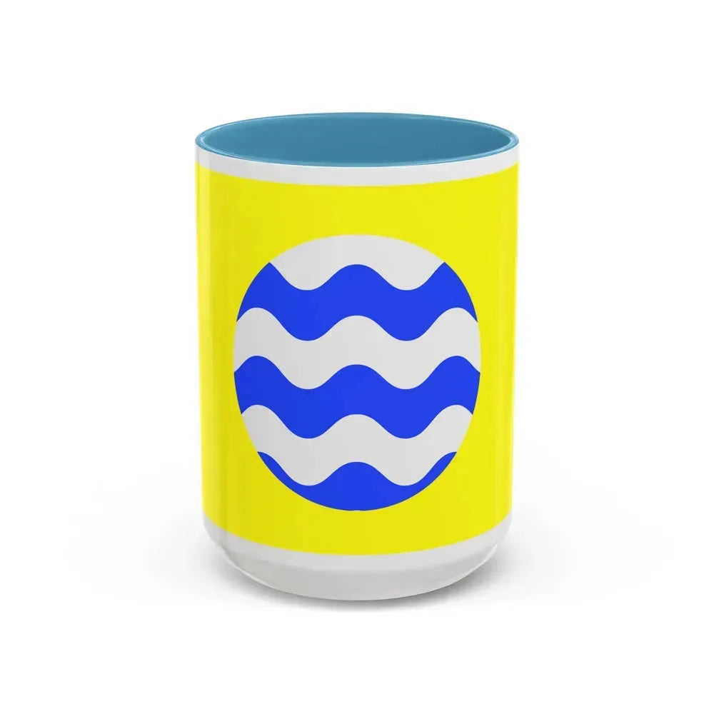 Flag of Fontana Malta - Accent Coffee Mug 15oz Light Blue - Go Mug Yourself