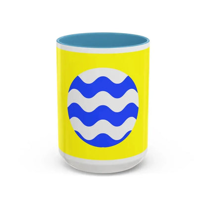 Flag of Fontana Malta - Accent Coffee Mug 15oz Light Blue - Go Mug Yourself