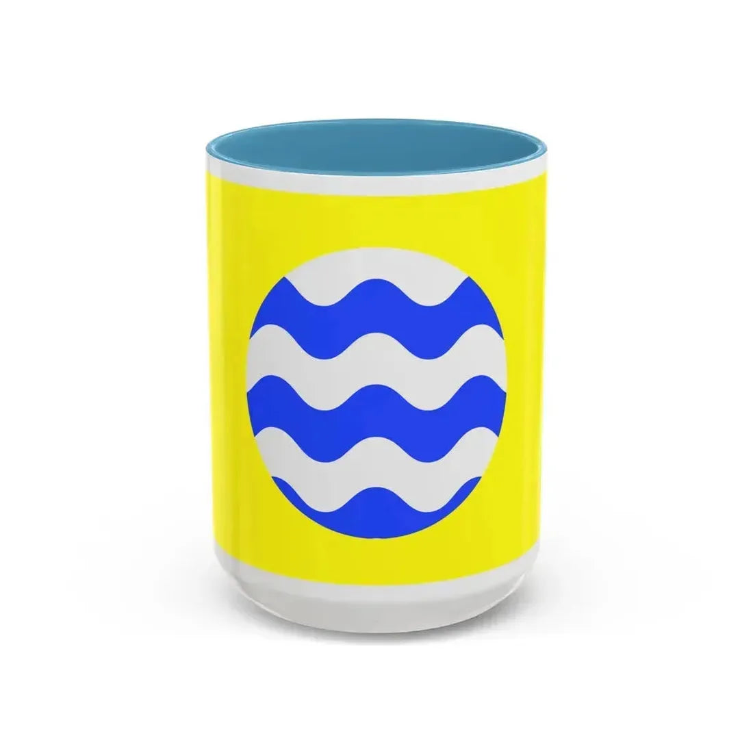 Flag of Fontana Malta - Accent Coffee Mug 15oz Light Blue - Go Mug Yourself