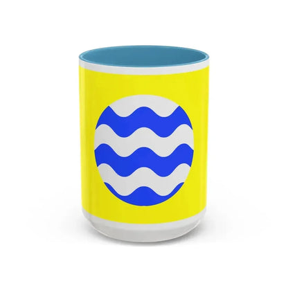 Flag of Fontana Malta - Accent Coffee Mug 15oz Light Blue - Go Mug Yourself