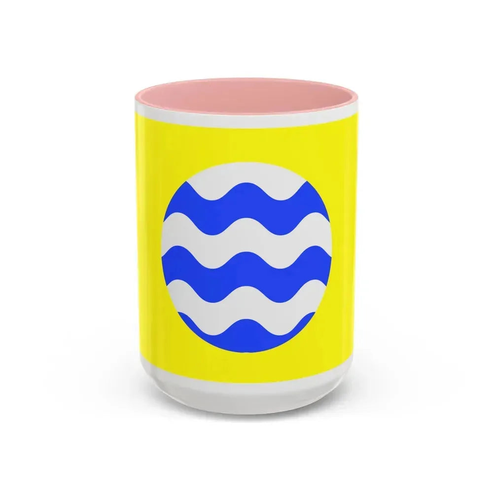 Flag of Fontana Malta - Accent Coffee Mug 15oz Pink - Go Mug Yourself