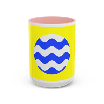 Flag of Fontana Malta - Accent Coffee Mug 15oz Pink - Go Mug Yourself