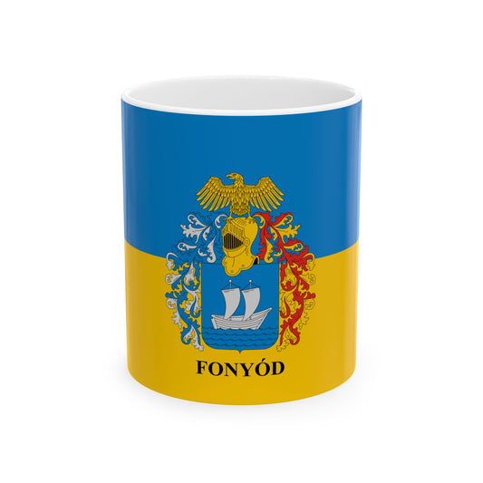 Flag of Fonyod (Hungary) White Coffee Mug-11oz-Go Mug Yourself