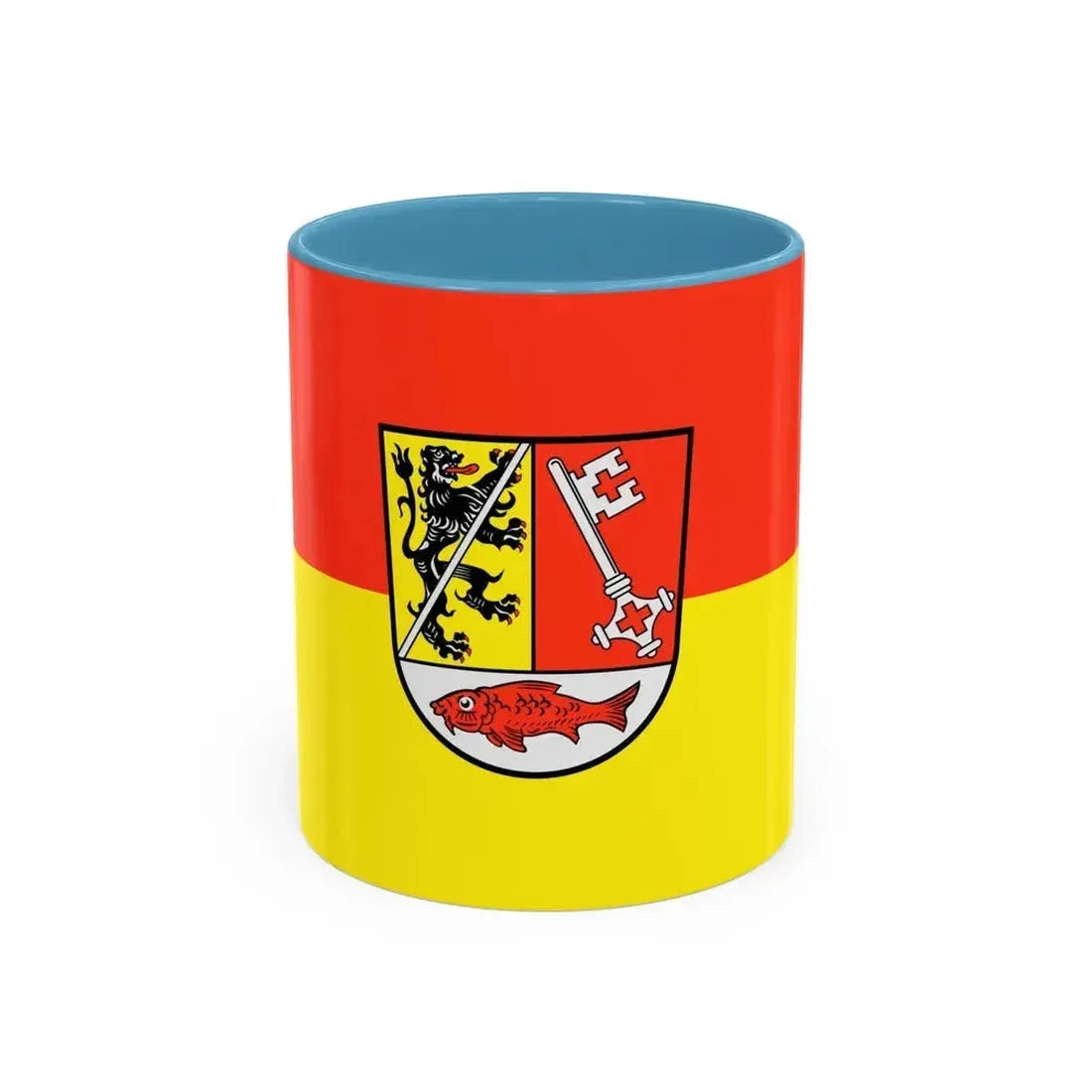 Flag of Forchheim Germany - Accent Coffee Mug 11oz Light Blue - Go Mug Yourself