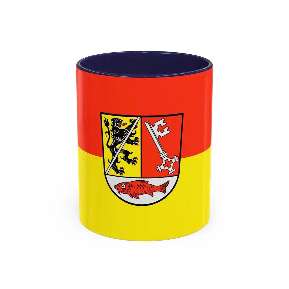 Flag of Forchheim Germany - Accent Coffee Mug 11oz Navy - Go Mug Yourself