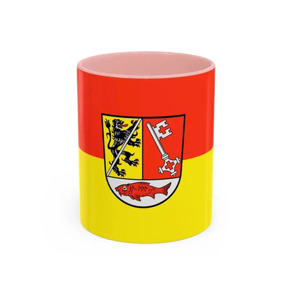 Flag of Forchheim Germany - Accent Coffee Mug 11oz Pink - Go Mug Yourself