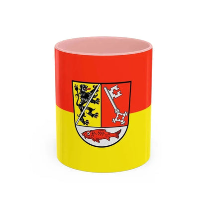 Flag of Forchheim Germany - Accent Coffee Mug 11oz Pink - Go Mug Yourself