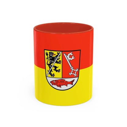 Flag of Forchheim Germany - Accent Coffee Mug 11oz Red - Go Mug Yourself
