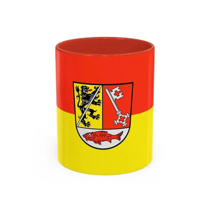 Flag of Forchheim Germany - Accent Coffee Mug 11oz Red - Go Mug Yourself