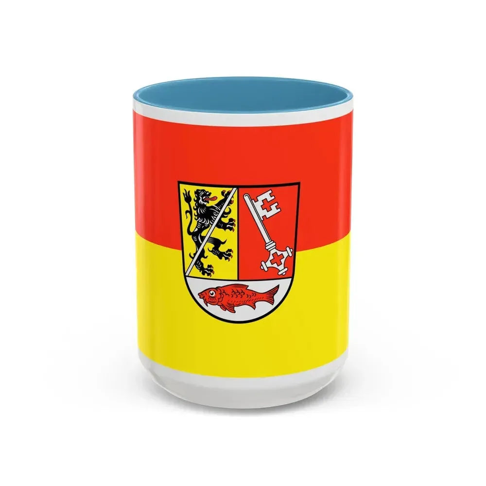 Flag of Forchheim Germany - Accent Coffee Mug 15oz Light Blue - Go Mug Yourself