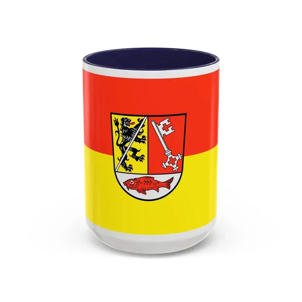Flag of Forchheim Germany - Accent Coffee Mug 15oz Navy - Go Mug Yourself