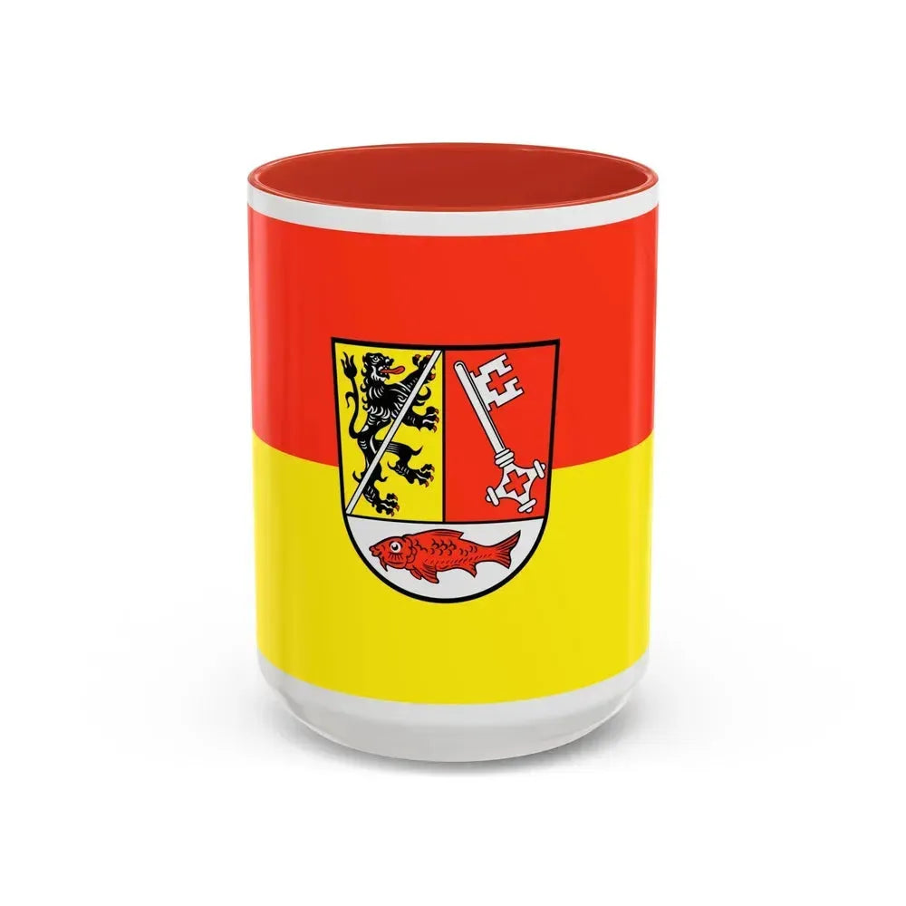 Flag of Forchheim Germany - Accent Coffee Mug 15oz Red - Go Mug Yourself