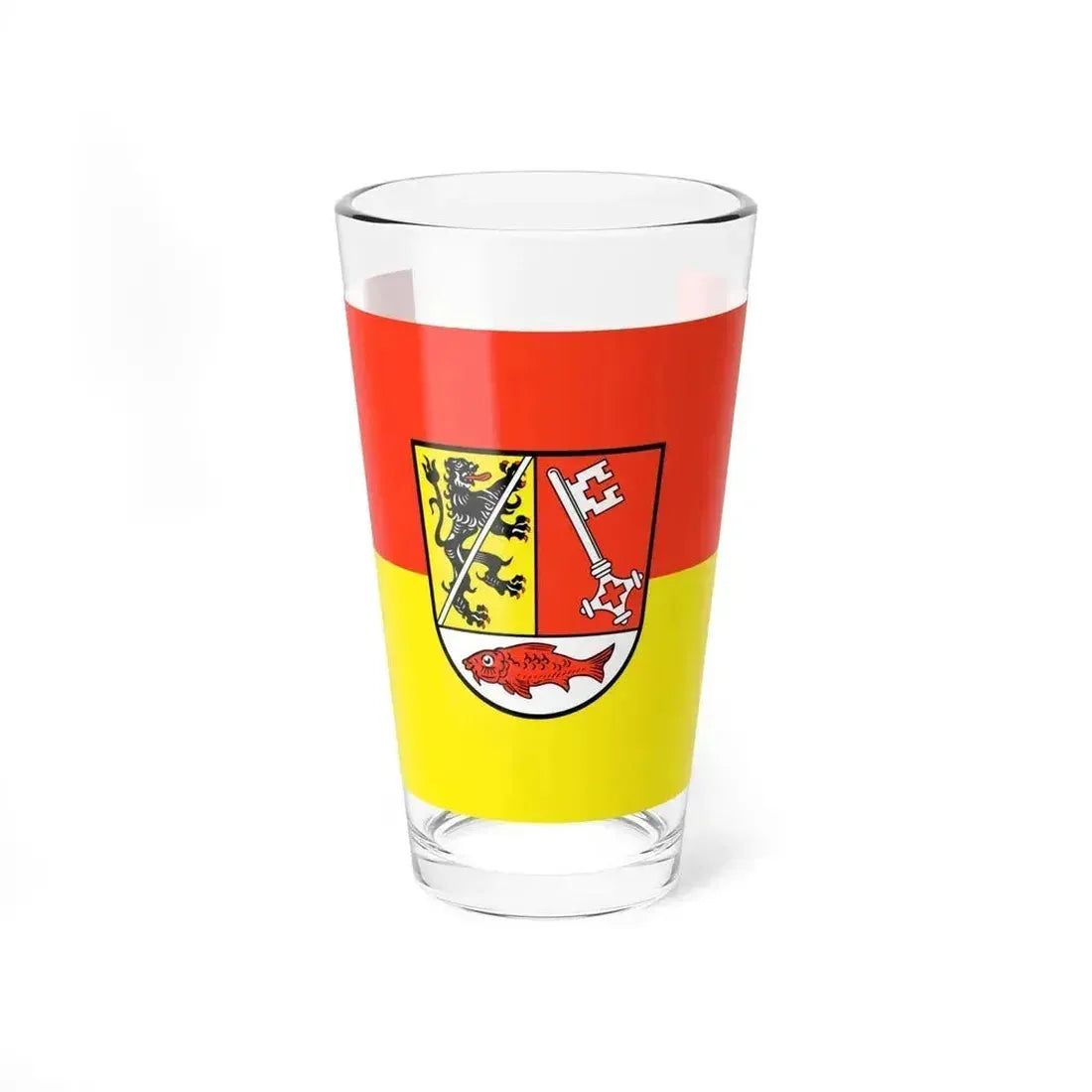 Flag of Forchheim Germany - Pint Glass 16oz 16oz - Go Mug Yourself
